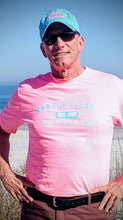Load image into Gallery viewer, Pink Harbor Island T-Shirt w/ Turquoise Hat - unisex
