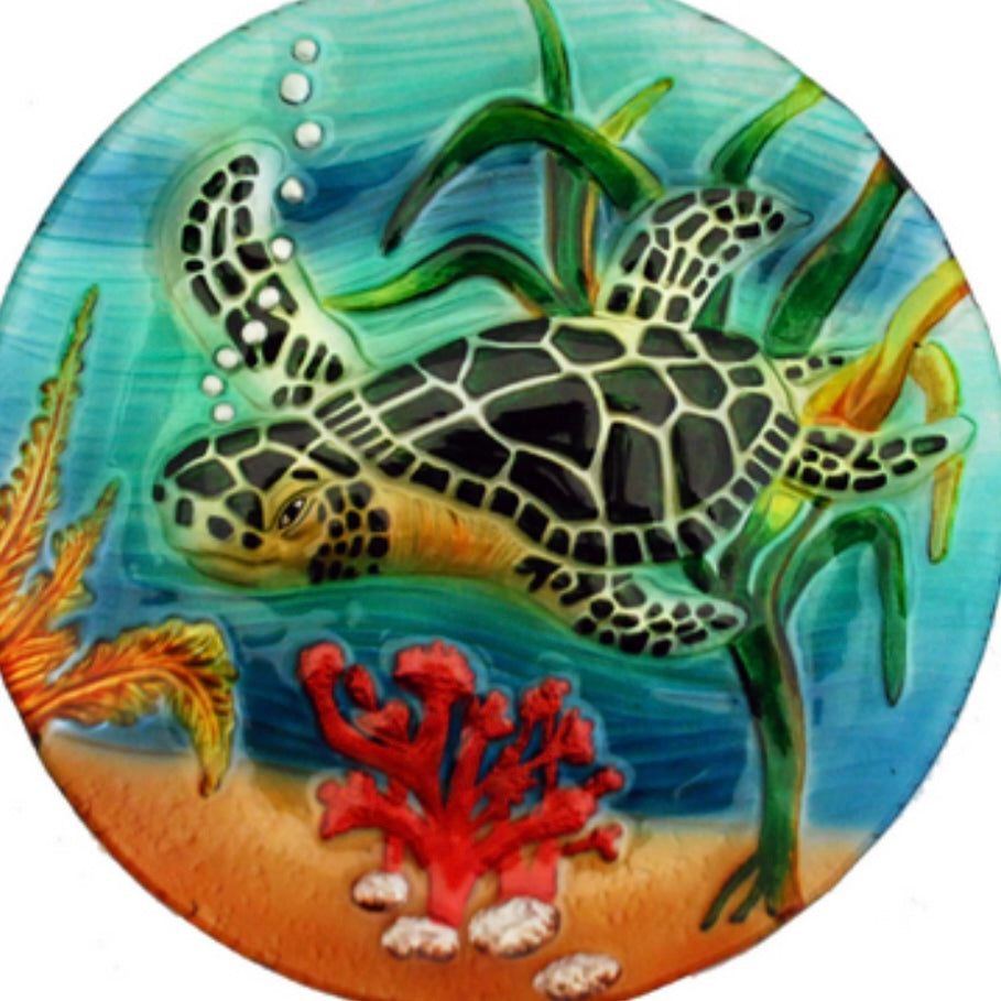 Glass Sea Turtle watercolor Bowl