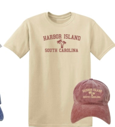 Sand Harbor Island T-Shirt w/ Burgundy Hat