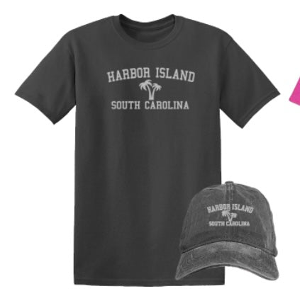 Charcoal Harbor Island T-Shirt w/ Charcoal Hat